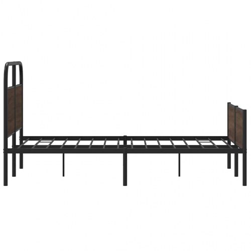 Sengeramme 120 x 200 cm med lamelbund uden madras - brun egetræ