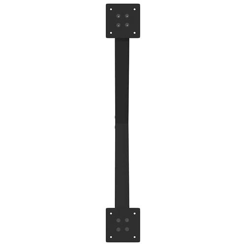 Spisebordsben X-formet 2 stk. 70x(72-73) cm stål sort