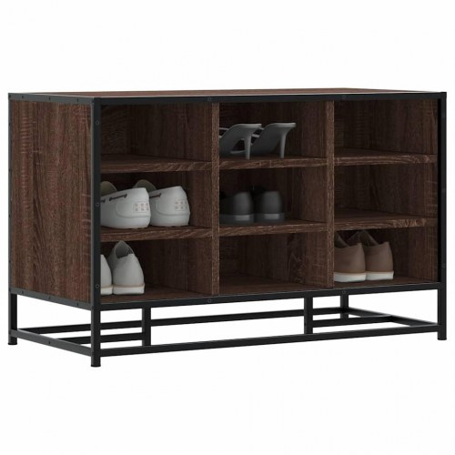 Skobænk i brun egetræsfarve 84 x 40 x 53,5 cm