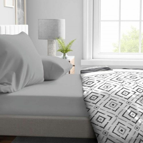 Faconsyet lagen HOME LINGE PASSION - lysegrå, 160 x 200 x 30 cm