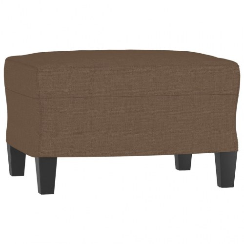 3-personers sofa med fodskammel 180 cm - brun stof