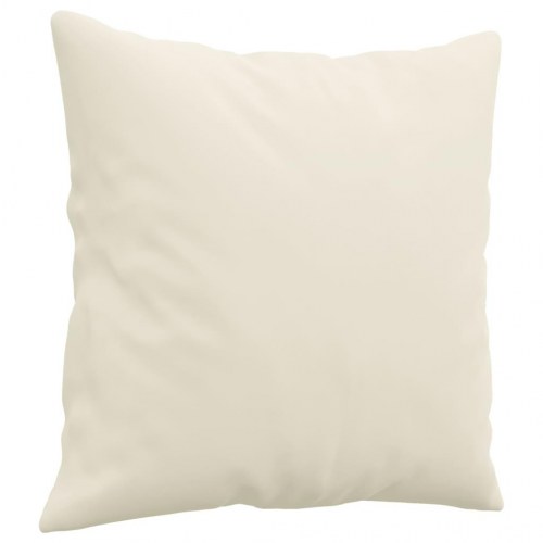 2-personers sofa i velour med pyntepuder - creme, sædebredde 140 cm