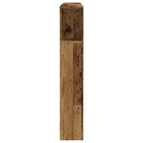 Sengegavl med opbevaring 140×18,5×102,5 cm - antik trælook