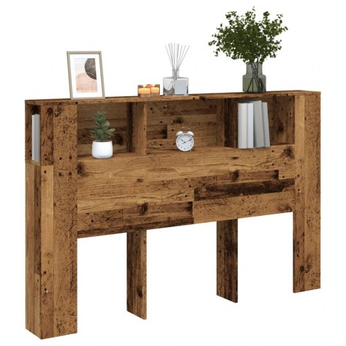 Sengegavl med opbevaring 160 × 18,5 × 103,5 cm - konstrueret træ, antikt