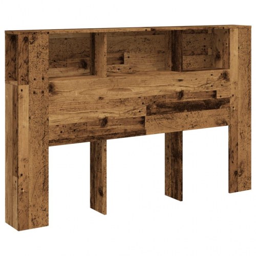 Sengegavl med opbevaring 160 × 18,5 × 103,5 cm - konstrueret træ, antikt