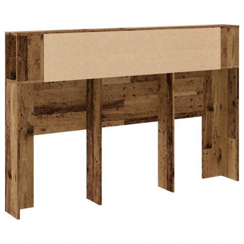 Sengegavl med opbevaring 160 × 18,5 × 103,5 cm - konstrueret træ, antikt