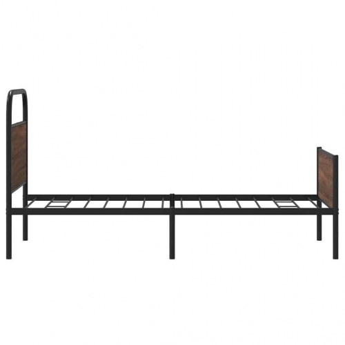 Sengeramme 100 x 190 cm med lamelbund - brun egetræ
