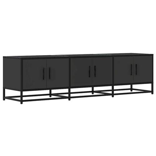 Tv-bord 150x35x41 cm konstrueret træ og metal sort