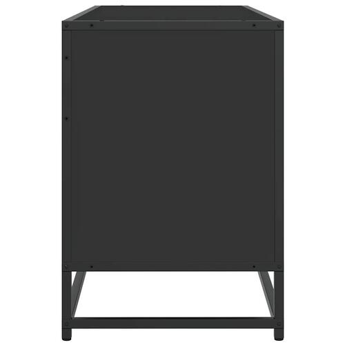 Tv-bord 150x35x41 cm konstrueret træ og metal sort