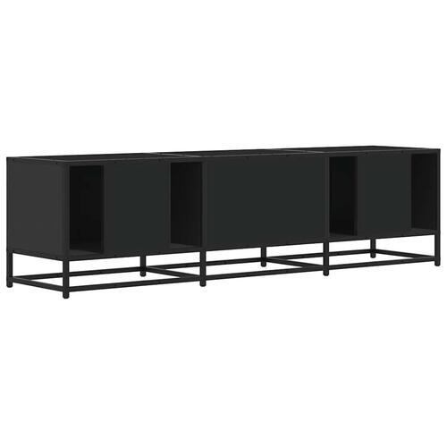 Tv-bord 150x35x41 cm konstrueret træ og metal sort