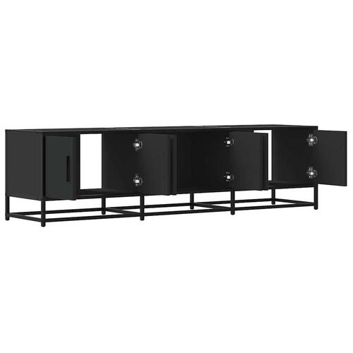 Tv-bord 150x35x41 cm konstrueret træ og metal sort