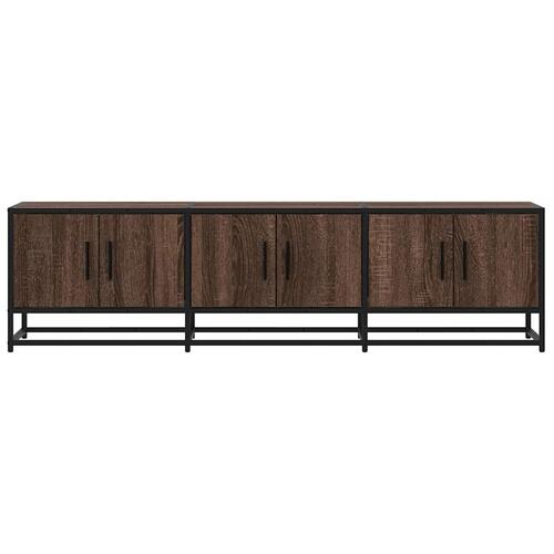 Tv-bord 150x35x41 cm konstrueret træ og metal brun egetræsfarve