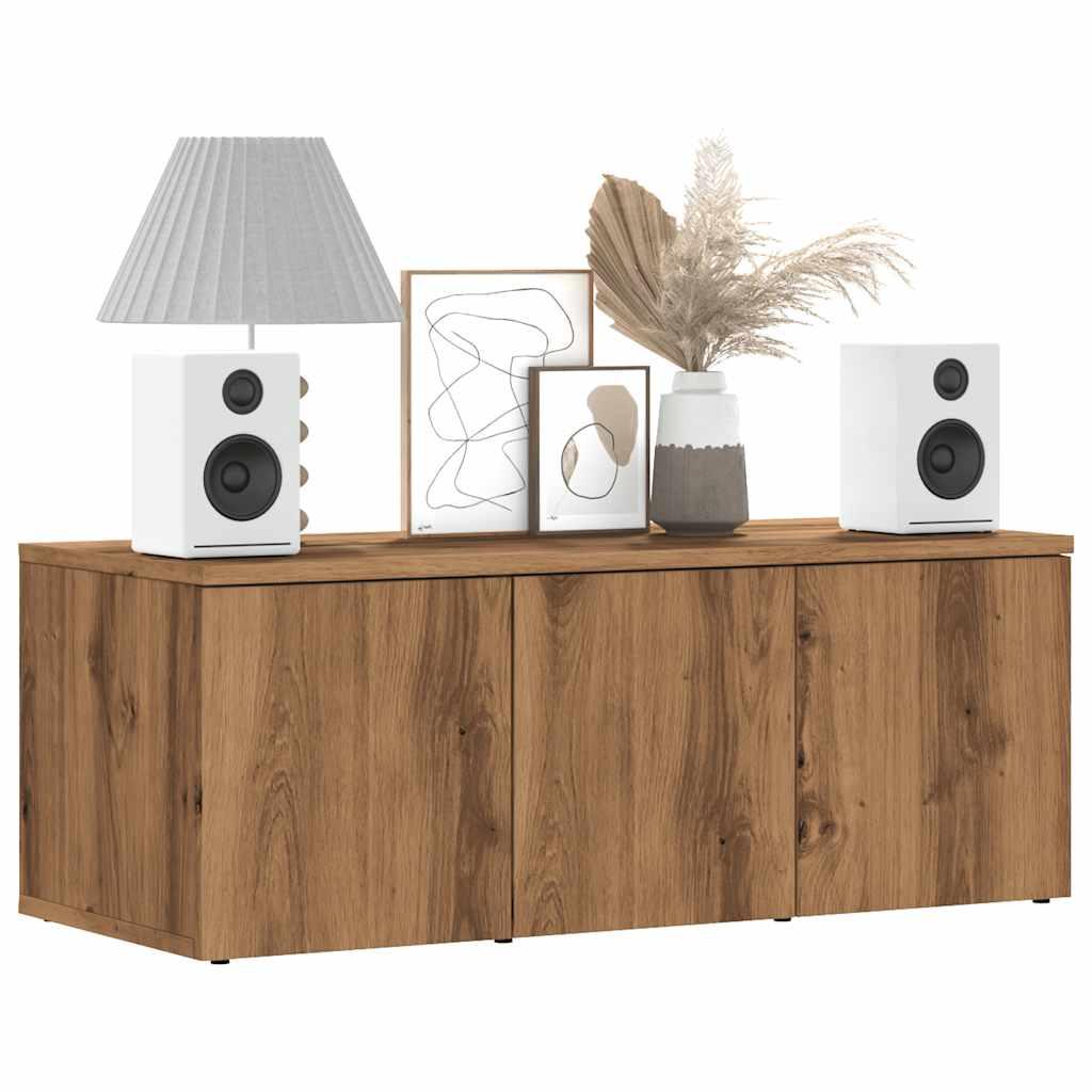 Tv-Bord 80X34X30 Cm Konstrueret Træ - artisan eg