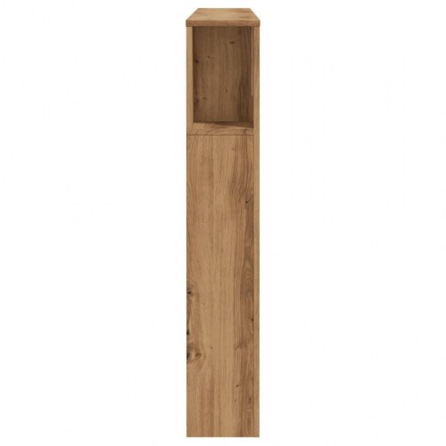 Sengegavlskab med reoler - håndlavet eg, 140×18,5×102,5 cm i konstrueret træ