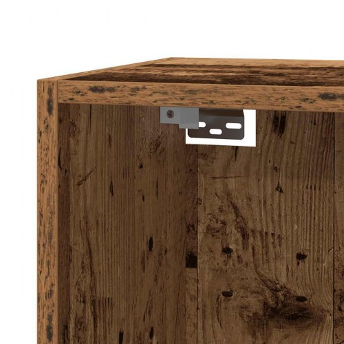 Væghængt tv-bord 30,5 x 30 x 110 cm - antikt træ