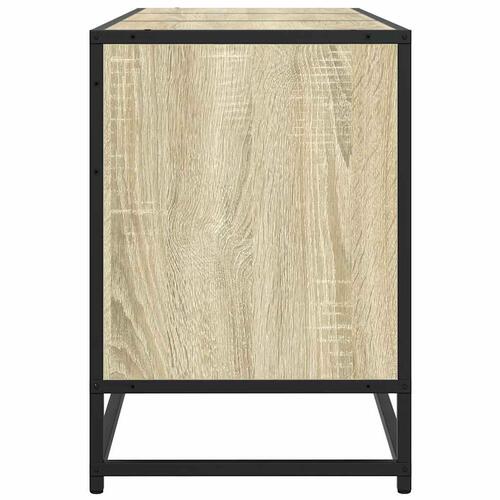 Tv-bord 150x35x41 cm konstrueret træ og metal sonoma-eg