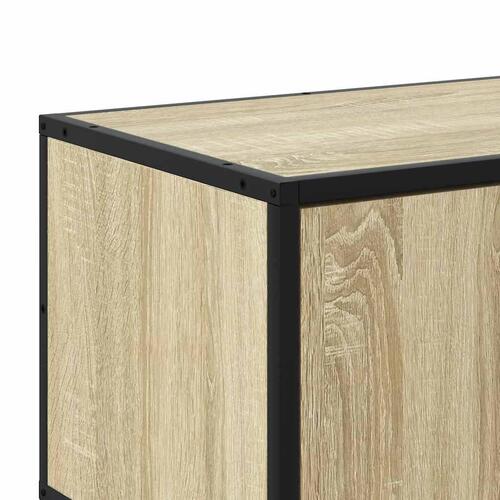 Tv-bord 150x35x41 cm konstrueret træ og metal sonoma-eg