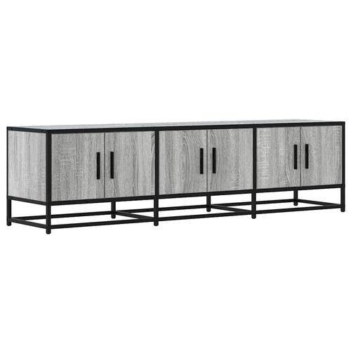 Tv-bord 150x35x41 cm konstrueret træ og metal grå sonoma-eg