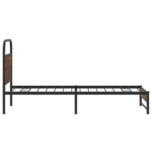 Sengeramme 90 x 190 cm i brunt egetræ