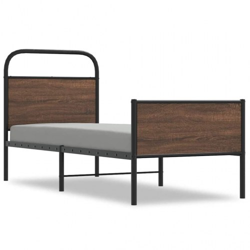 Sengeramme 80 x 200 cm uden madras - brun egetræ