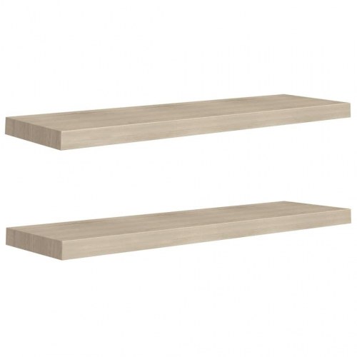 Væghylder - 2 stk. 90 × 23,5 × 3,8 cm i MDF, egetræsfarve
