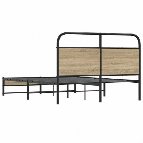 Sengeramme 140 x 200 cm uden madras - røget eg