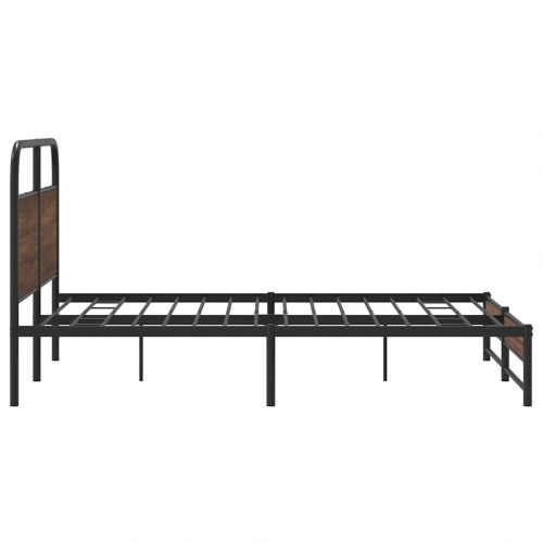 Sengeramme 150 x 200 cm uden madras - brun egetræ