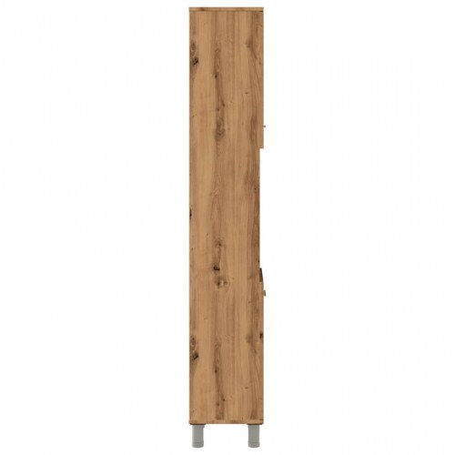 Badeværelsesskab 30×30×179 cm i konstrueret træ - kunsteg