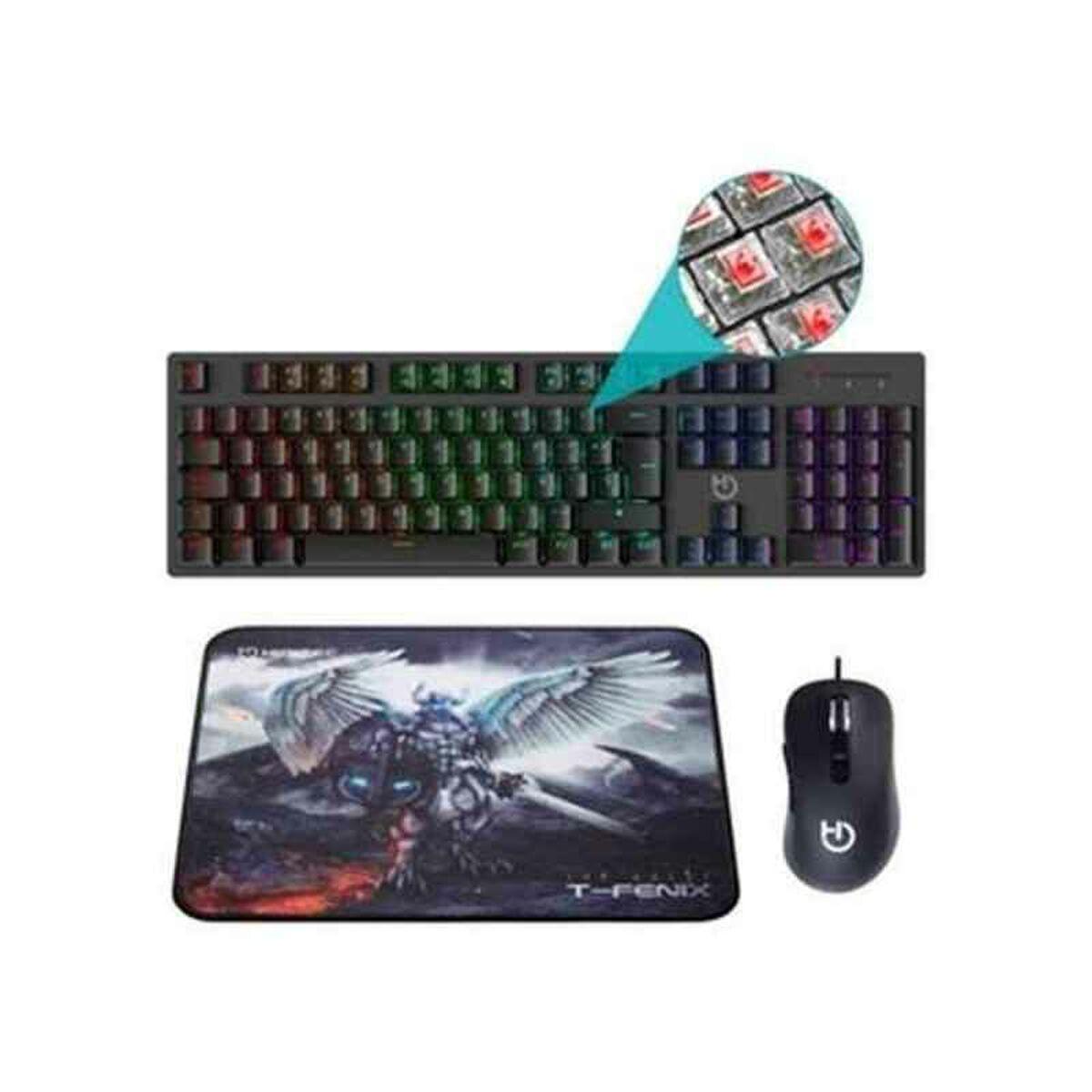 Gaming Tastatur Og Mus Hiditec Pac010026 Sort