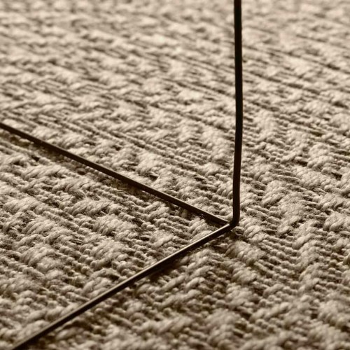 Gulvtæppe ZIZUR - beige jute-look 140 × 200 cm til inde og ude