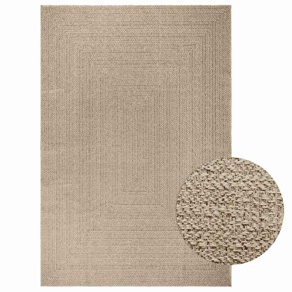 Gulvtæppe ZIZUR beige 200x290cm jute-look indendørs og udendørs billede