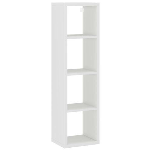 Væghylde 37x29,5x134,5 cm kubeformet MDF hvid