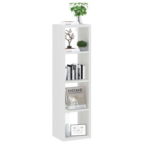 Væghylde 37x29,5x134,5 cm kubeformet MDF hvid