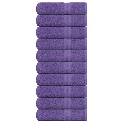 Håndklæder 10 stk. 70x140 cm 360 g/m2 100 % bomuld lilla
