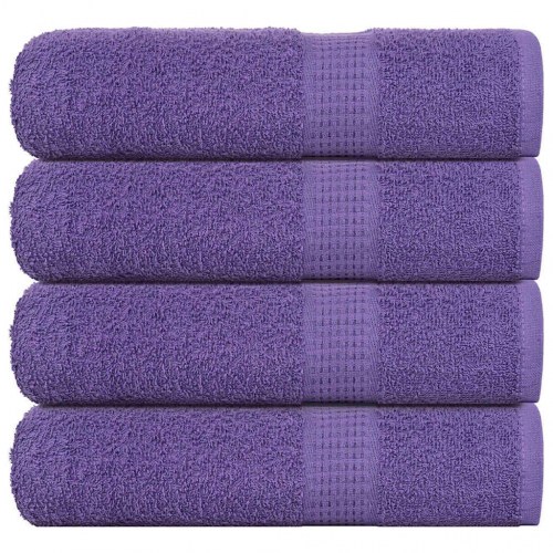 Håndklæder 4 stk. 50x100 cm 360 g/m2 100 % bomuld lilla