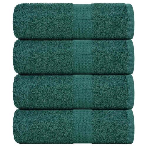 Håndklæder 4 stk. 30x30 cm 360 g/m2 100 % bomuld grøn