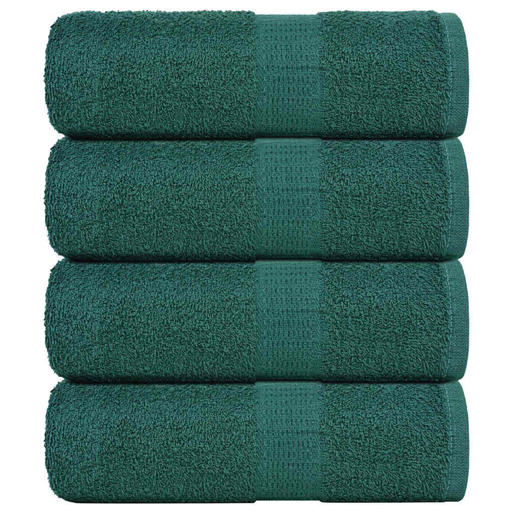 Håndklæder 4 stk. 30x30 cm 360 g/m2 100 % bomuld grøn