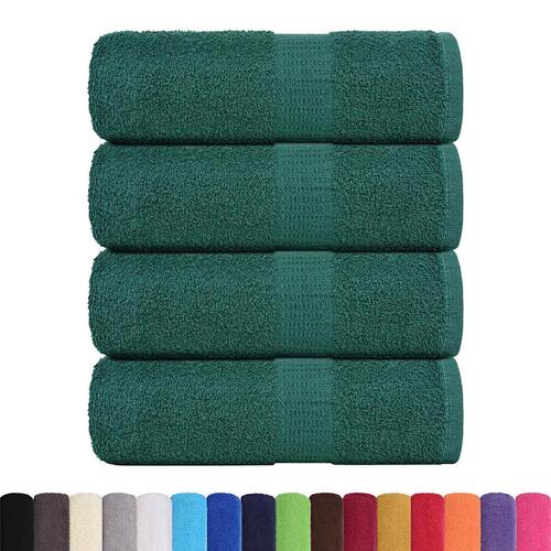 Håndklæder 4 stk. 30x30 cm 360 g/m2 100 % bomuld grøn
