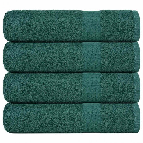 Badehåndklæder 4 stk. 100x150cm 360g/m2 100% bomuld grøn