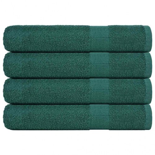 Saunahåndklæder 4 stk. 80x200 cm 360g/m2 100 % bomuld grøn