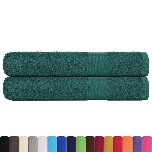 Saunahåndklæder 2stk. 80x200cm 360g/m2 100 % bomuld grøn