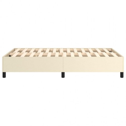 Boxspring sengeramme 120x200 cm i kunstlæder - creme