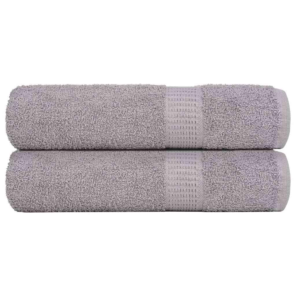 Håndklæder 2 stk. 50x100 cm 360 g/m2 100 % bomuld grå
