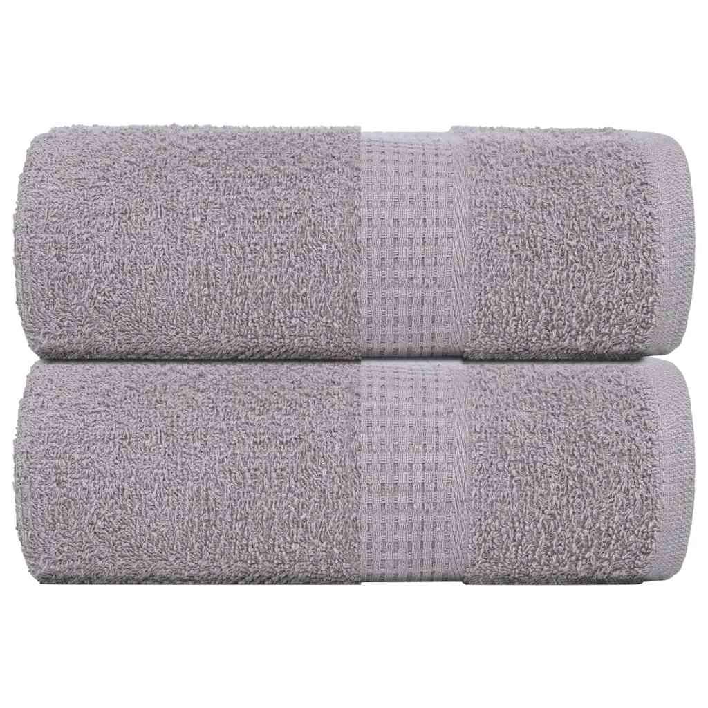 Håndklæder 2 stk. 30x30 cm 360 g/m2 100 % bomuld grå