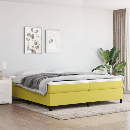 Sengeramme uden madras Grøn 200x200 cm Stof