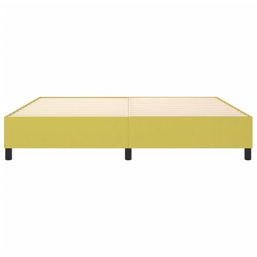 Sengeramme uden madras Grøn 200x200 cm Stof