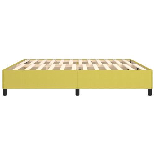 Sengeramme uden madras Grøn 200x200 cm Stof