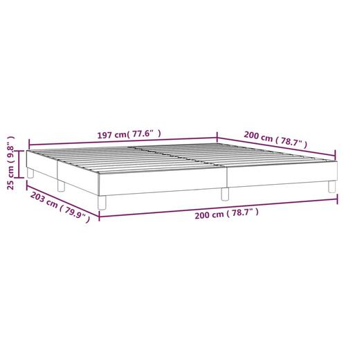Sengeramme uden madras Grøn 200x200 cm Stof