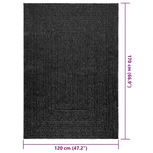 Gulvtæppe ZIZUR 120x170cm jute-look indendørs udendørs