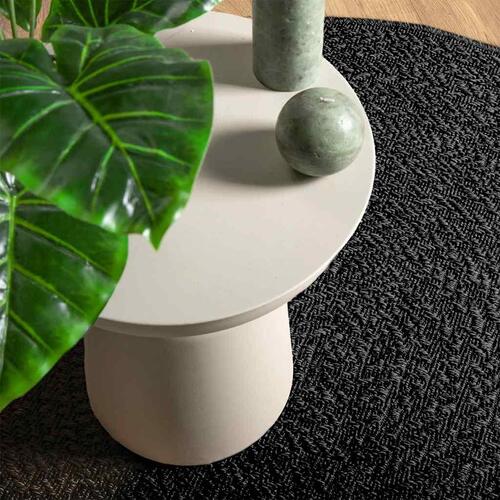 Gulvtæppe ZIZUR Ø 120 cm jute-look indendørs udendørs